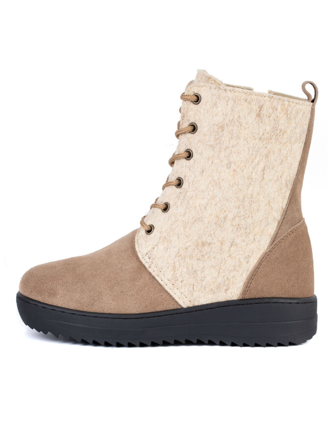 Ботинки войлочные, бежевые