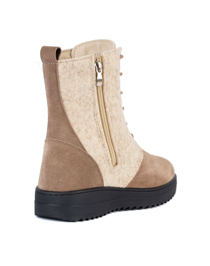 Ботинки войлочные, бежевые