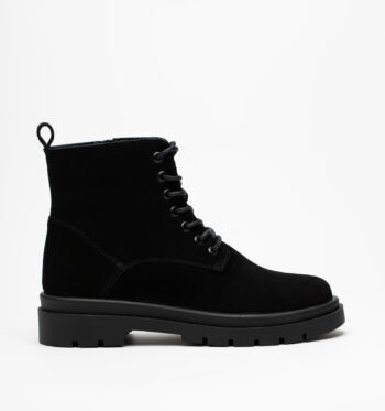 Ботинки женские натуральная кожа с байкой, черные