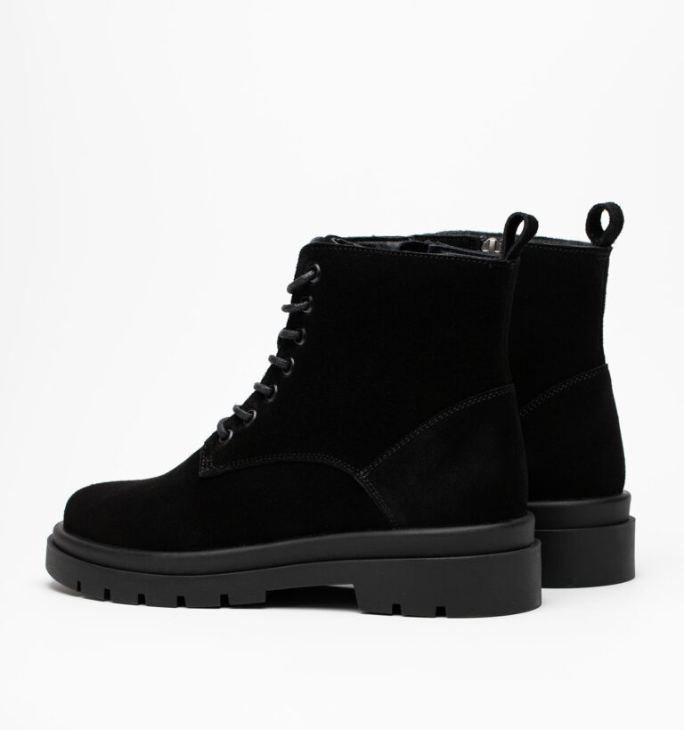 Ботинки женские натуральная кожа с байкой, черные