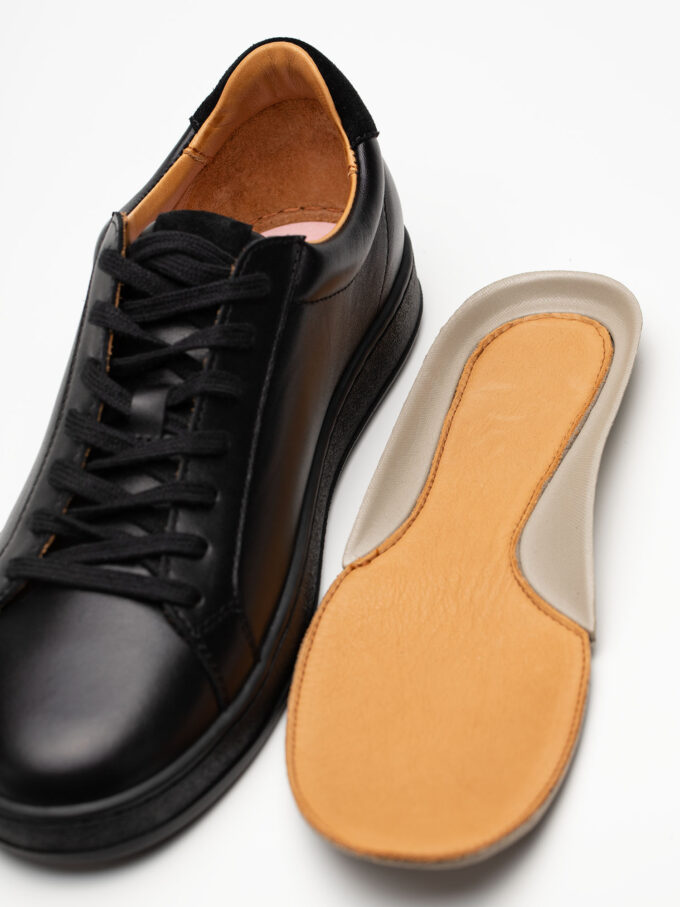 Кеды мужские натуральная кожа, черные