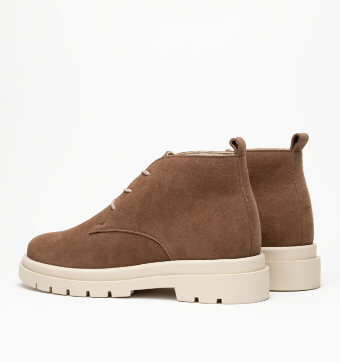 Дезерты женские натуральная кожа с байкой, коричневые