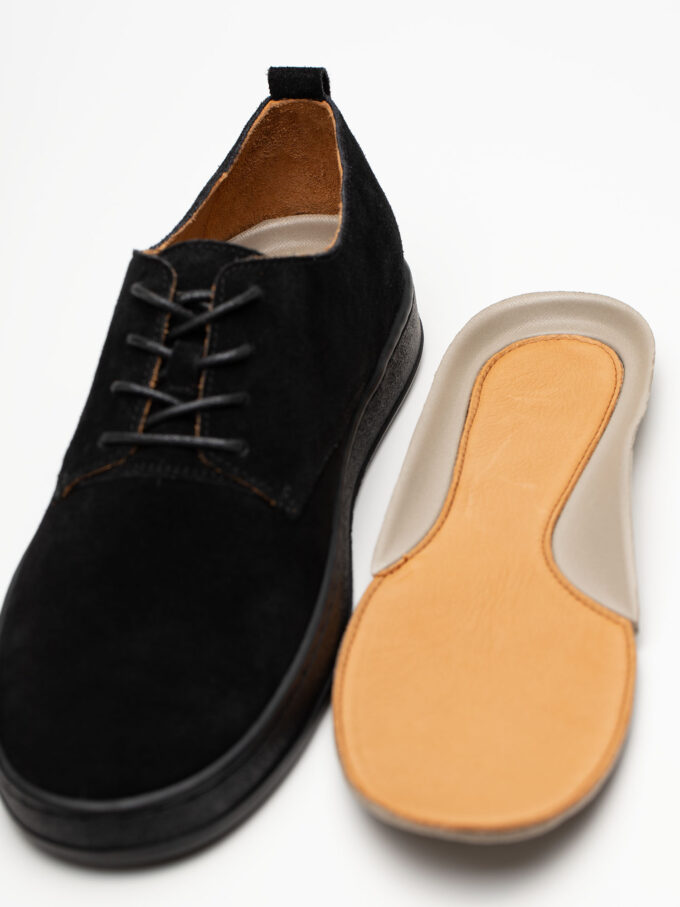 Полуботинки мужские натуральная кожа, черные