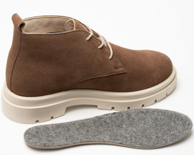 Дезерты женские натуральная кожа с байкой, коричневые