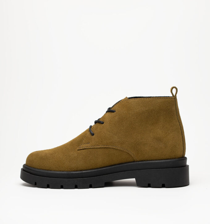 Дезерты женские натуральная кожа с байкой, хаки