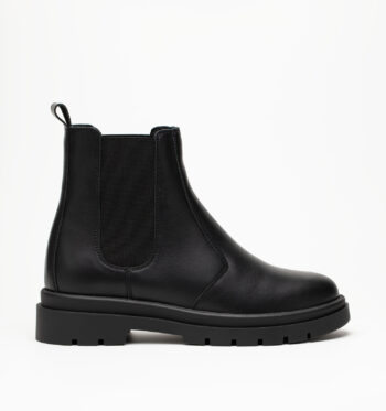 Челси женские натуральная кожа с байкой, черные