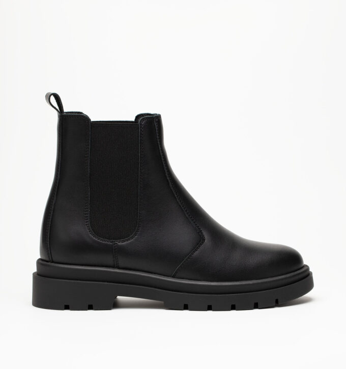 Челси женские натуральная кожа с байкой, черные