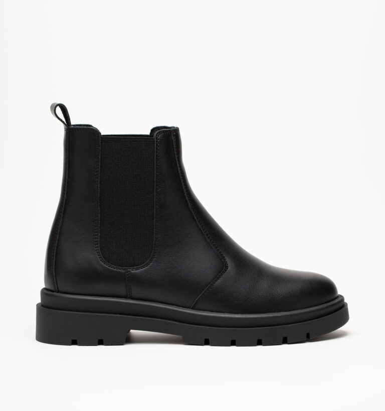 Челси женские натуральная кожа с байкой, черные