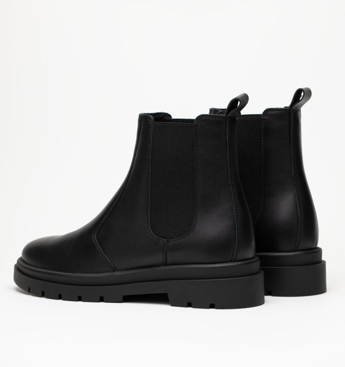 Челси женские натуральная кожа с байкой, черные