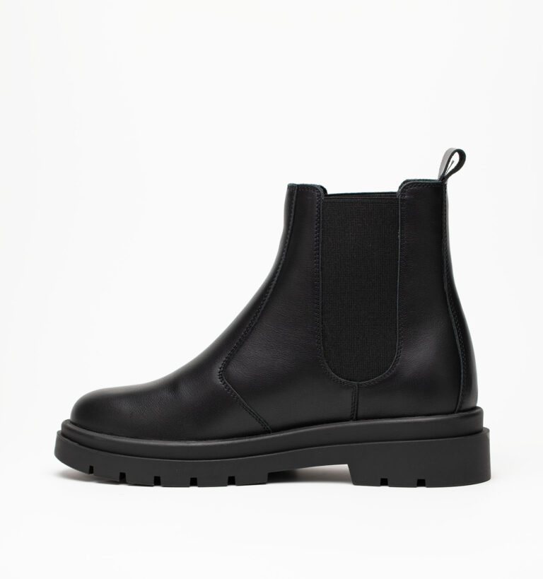 Челси женские натуральная кожа с байкой, черные