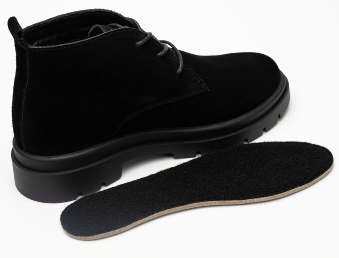 Дезерты женские натуральная кожа с байкой, черные