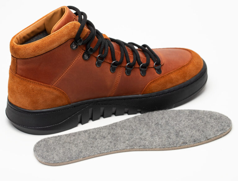 Ботинки мужские натуральная кожа с байкой, терракот