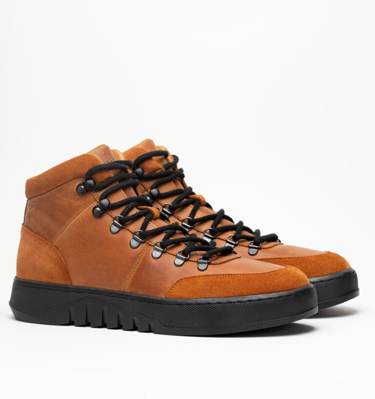 Ботинки мужские натуральная кожа с байкой, рыжий