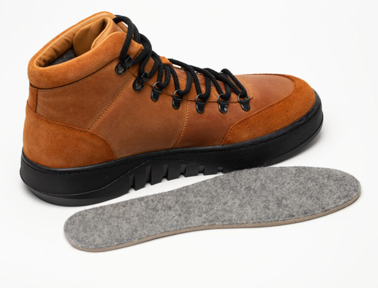 Ботинки мужские натуральная кожа с байкой, рыжий