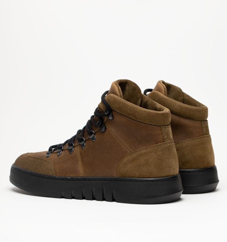 Ботинки мужские натуральная кожа с байкой, хаки