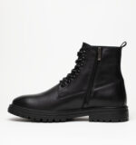 Ботинки мужские натуральная кожа с байкой, черные