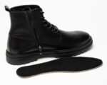 Ботинки мужские натуральная кожа с байкой, черные